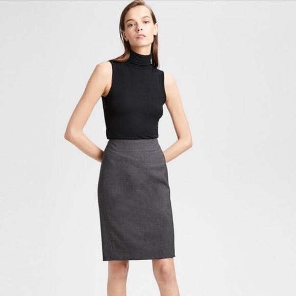 THEORY Golca 2 Urban Pencil skirt Charcoal size 8 - Picture 9 of 9